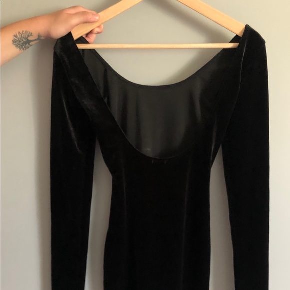 GARAGE VELVET BACKLESS BODYCON DRESS - Picture 2 of 4